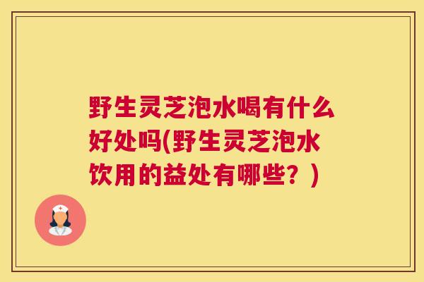 野生灵芝泡水喝有什么好处吗(野生灵芝泡水饮用的益处有哪些?) 野生灵芝泡水喝有什么好处吗(野生灵芝泡水饮用的益处有哪些?)