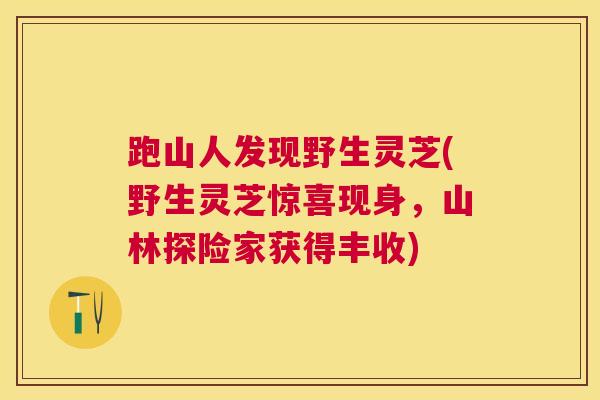 跑山人发现野生灵芝(野生灵芝惊喜现身，山林探险家获得丰收)