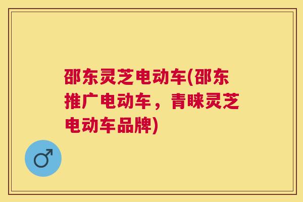 邵东灵芝电动车(邵东推广电动车，青睐灵芝电动车品牌)