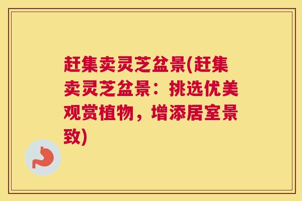 赶集卖灵芝盆景(赶集卖灵芝盆景：挑选优美观赏植物，增添居室景致)