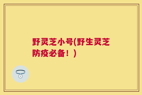 野灵芝小号(野生灵芝防疫必备！)