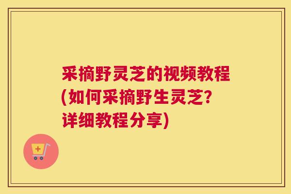 采摘野灵芝的视频教程(如何采摘野生灵芝？详细教程分享)