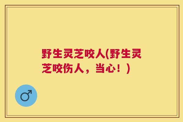野生灵芝咬人(野生灵芝咬伤人，当心！)
