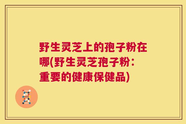 野生灵芝上的孢子粉在哪(野生灵芝孢子粉：重要的健康保健品)