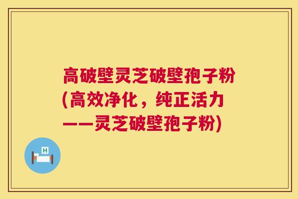 高破壁灵芝破壁孢子粉(高效净化,纯正活力——灵芝破壁孢子粉) 高破壁灵芝破壁孢子粉(高效净化,纯正活力——灵芝破壁孢子粉)