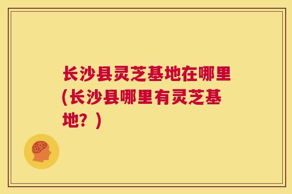 长沙县灵芝基地在哪里(长沙县哪里有灵芝基地？)
