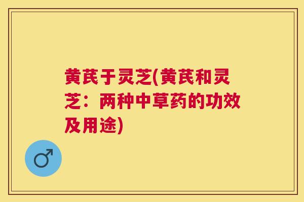 黄芪于灵芝(黄芪和灵芝：两种中草药的功效及用途)