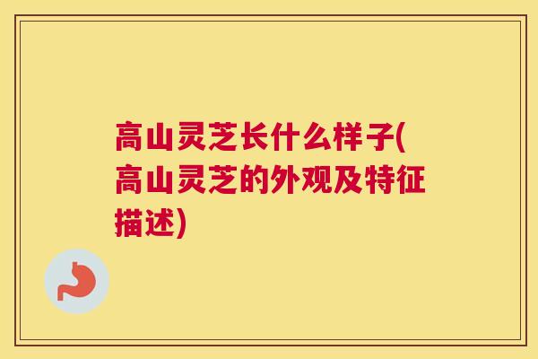 高山灵芝长什么样子(高山灵芝的外观及特征描述)