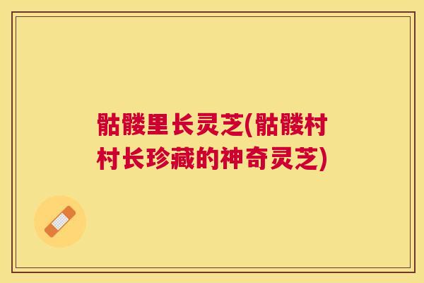骷髅里长灵芝(骷髅村村长珍藏的神奇灵芝)