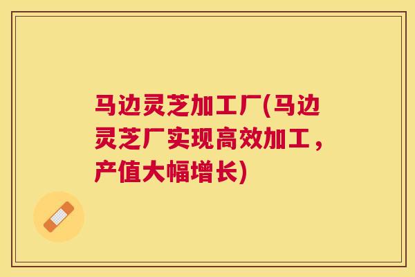 马边灵芝加工厂(马边灵芝厂实现高效加工，产值大幅增长)
