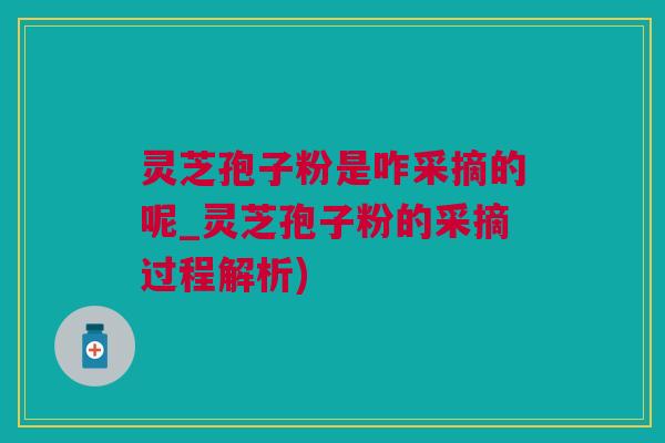 灵芝孢子粉是咋采摘的呢_灵芝孢子粉的采摘过程解析)