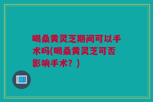 喝桑黄灵芝期间可以手术吗(喝桑黄灵芝可否影响手术？)
