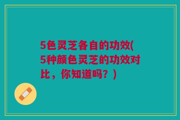 5色灵芝各自的功效(5种颜色灵芝的功效对比，你知道吗？)