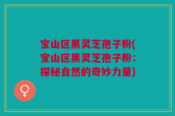宝山区黑灵芝孢子粉(宝山区黑灵芝孢子粉：探秘自然的奇妙力量)