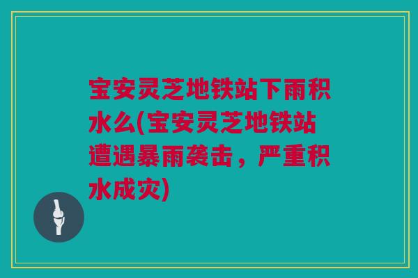 宝安灵芝地铁站下雨积水么(宝安灵芝地铁站遭遇暴雨袭击,严重积水成灾) 宝安灵芝地铁站下雨积水么(宝安灵芝地铁站遭遇暴雨袭击,严重积水成灾)