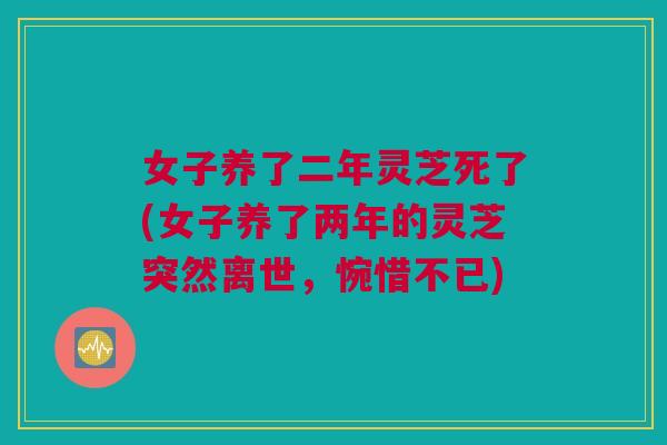 女子养了二年灵芝死了(女子养了两年的灵芝突然离世,惋惜不已) 女子养了二年灵芝死了(女子养了两年的灵芝突然离世,惋惜不已)