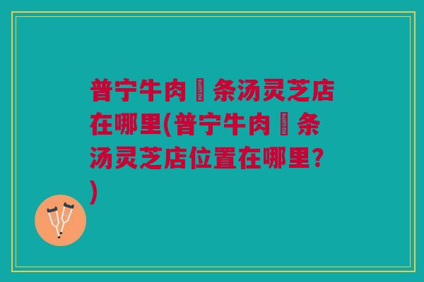 普宁牛肉粿条汤灵芝店在哪里(普宁牛肉粿条汤灵芝店位置在哪里？)