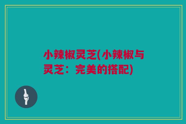 小辣椒灵芝(小辣椒与灵芝：完美的搭配)