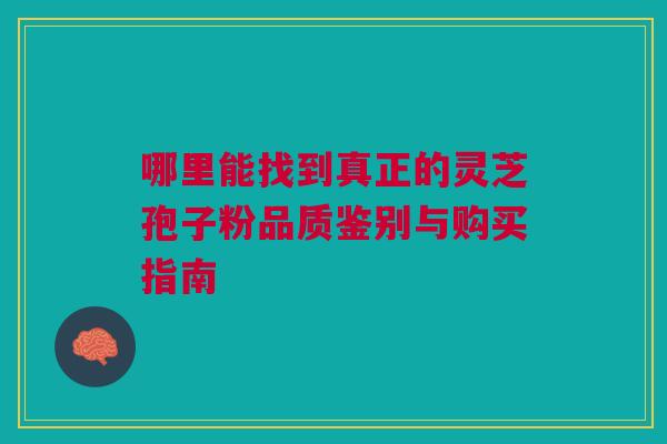 哪里能找到真正的灵芝孢子粉品质鉴别与购买指南