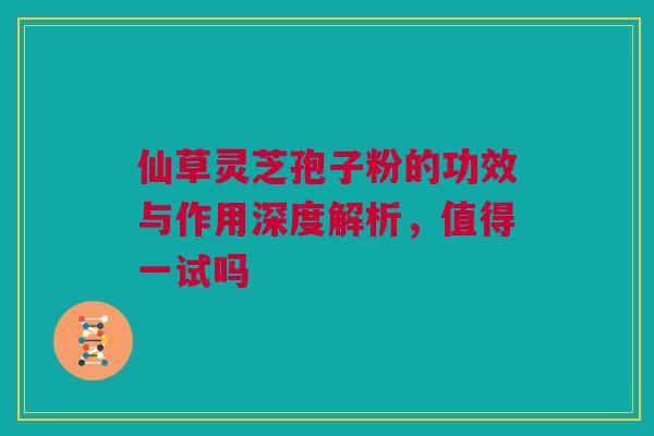 仙草灵芝孢子粉的功效与作用深度解析，值得一试吗