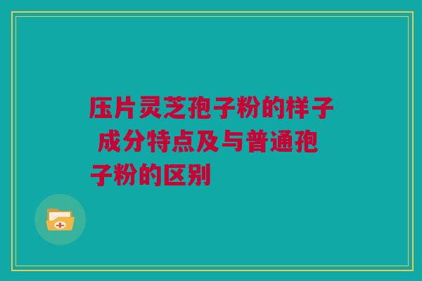 压片灵芝孢子粉的样子 成分特点及与普通孢子粉的区别