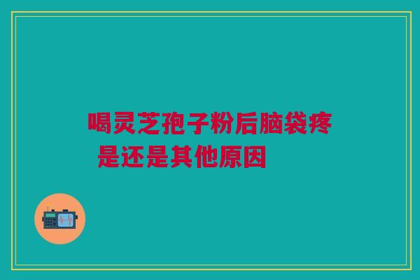 喝灵芝孢子粉后脑袋疼 是还是其他原因