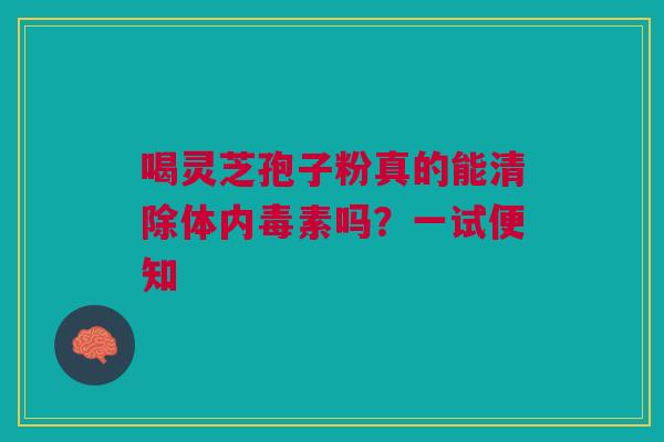 喝灵芝孢子粉真的能清除体内毒素吗？一试便知