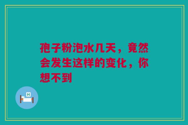 孢子粉泡水几天，竟然会发生这样的变化，你想不到