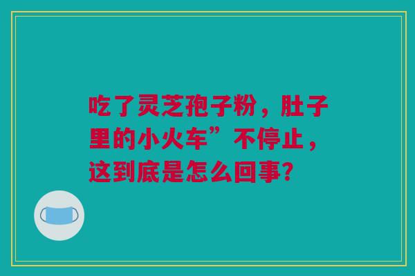 吃了灵芝孢子粉，肚子里的小火车”不停止，这到底是怎么回事？