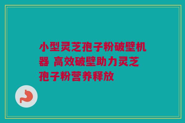 小型灵芝孢子粉破壁机器 高效破壁助力灵芝孢子粉营养释放