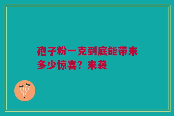 孢子粉一克到底能带来多少惊喜？来袭