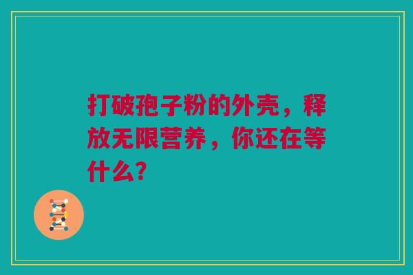 打破孢子粉的外壳，释放无限营养，你还在等什么？