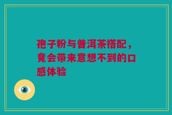 孢子粉与普洱茶搭配，竟会带来意想不到的口感体验